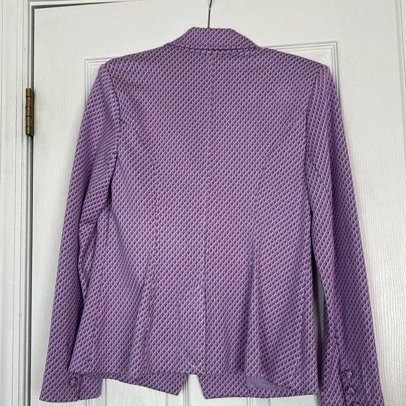 Cabi double breasted blazer. Size Medium, purple patterned - Picture 5 of 6